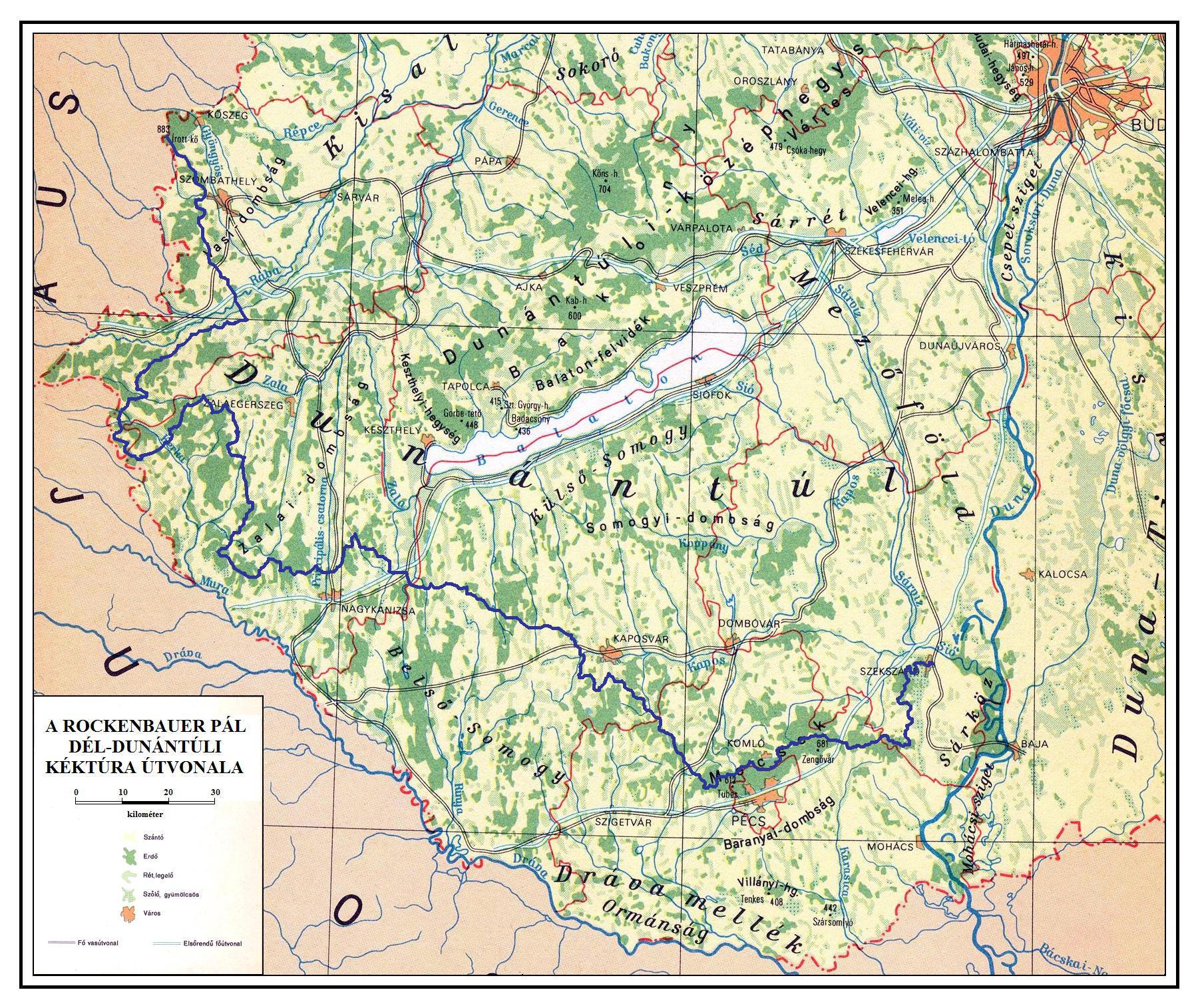 dunántúl térkép KÉKTÚRA HONLAP   A Rockenbauer Pál Dél dunántúli Kéktúra bemutatása dunántúl térkép