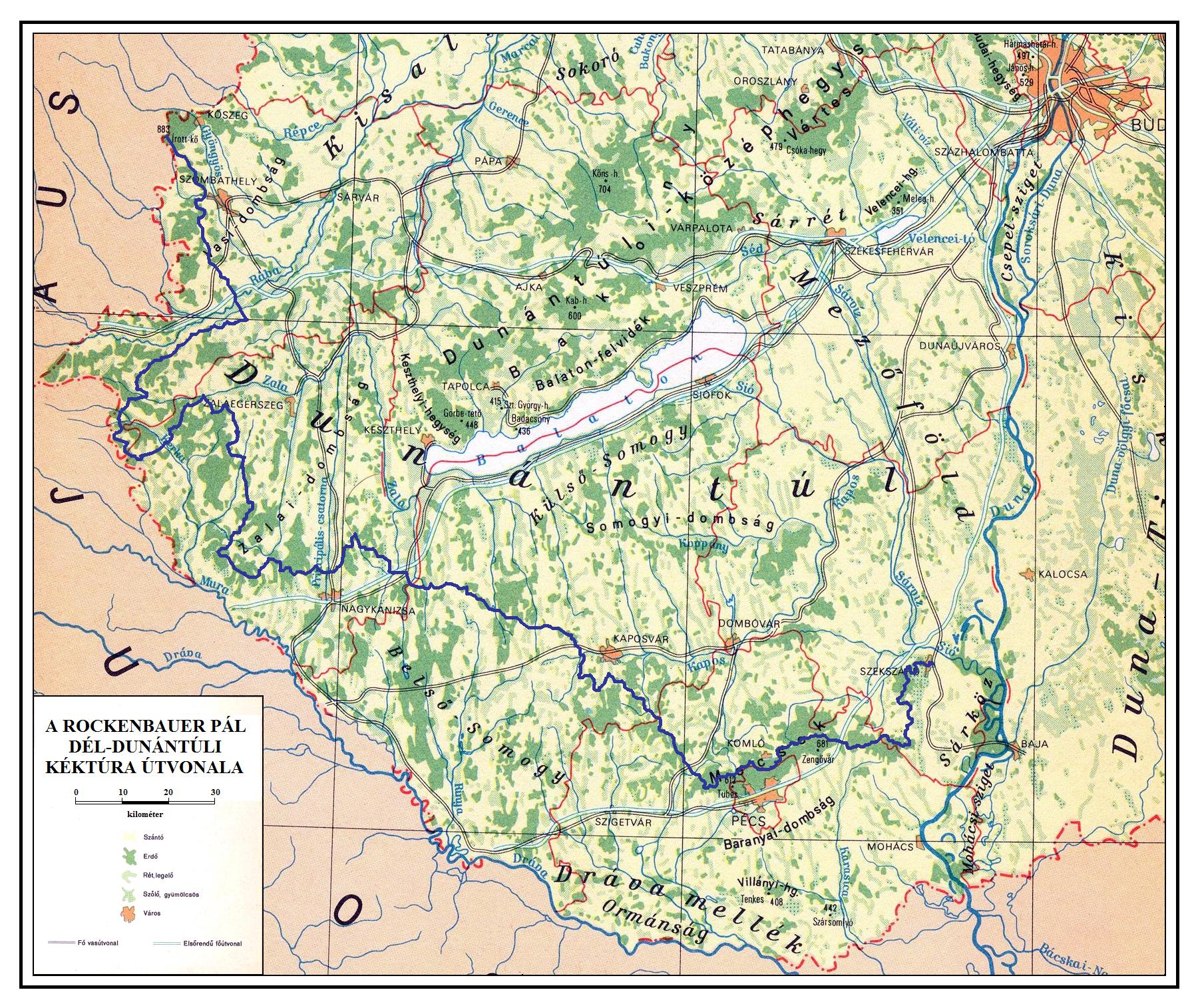 dél magyarország térkép KÉKTÚRA HONLAP   A Rockenbauer Pál Dél dunántúli Kéktúra bemutatása dél magyarország térkép