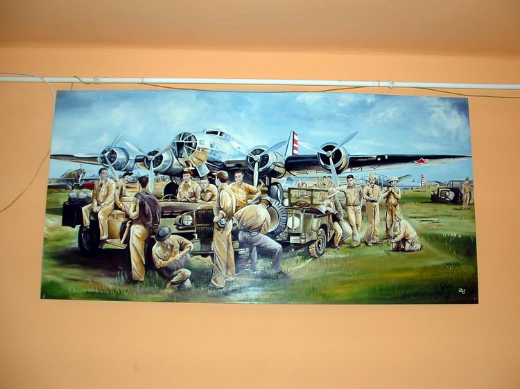 Bázakerettye - A névadó festmény a B-24 kocsmában
