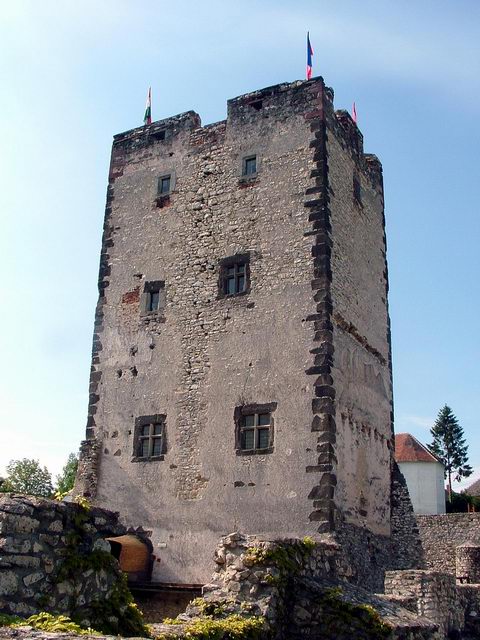 The old dwelling tower of the Castle of Vázsonykő