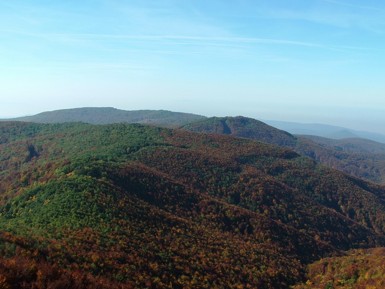 View from the lookout tower of Csóványos Mountain