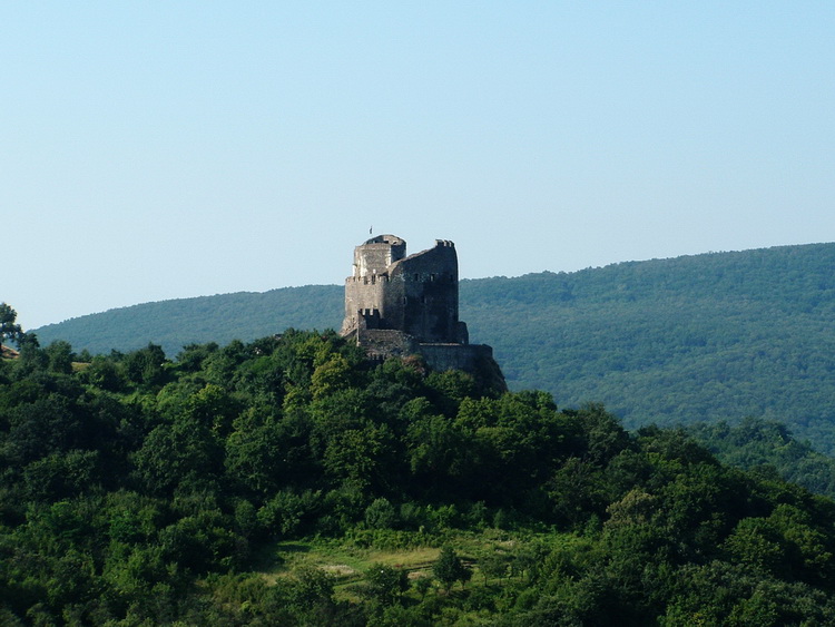 Castle of Hollókő taken from the hillside