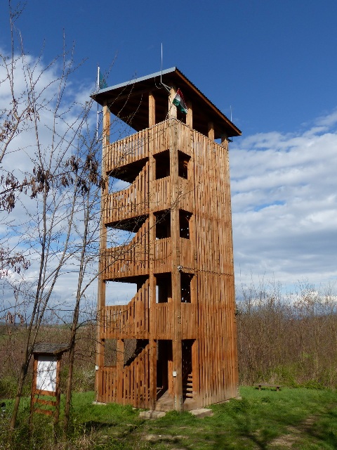This lookout tower stands above Baktakék village on the hill