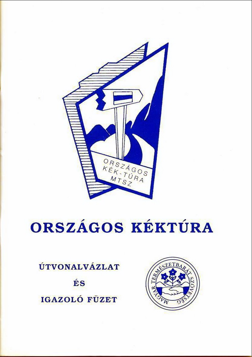 A kéktúra igazolófüzet régi kiadásának címlapja