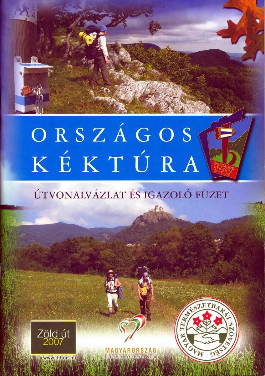 A kéktúra igazolófüzet 2007-es kiadásának címlapja