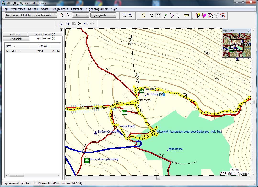 Kékestetői GPS track