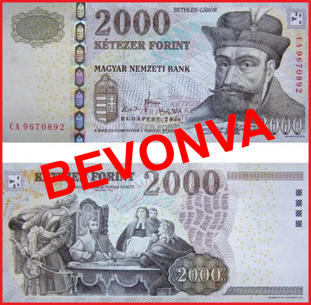 The old 2000 HUF banknote