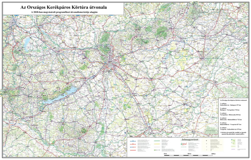 Az Országos Kerékpáros Körtúra útvonaltérképe