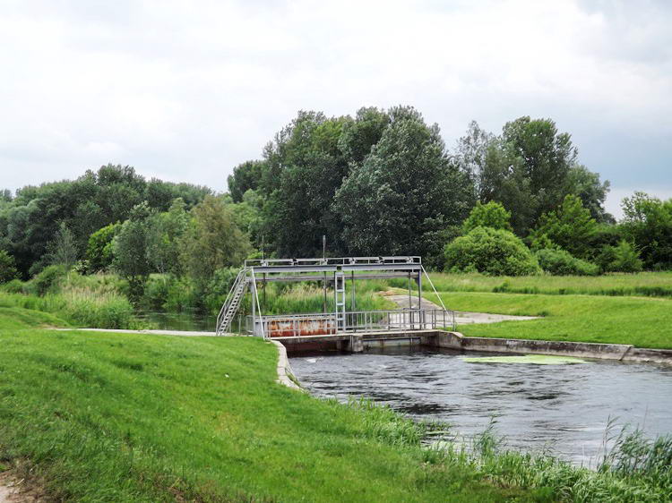 A Duna-völgyi-főcsatorna zsilipje Hajósnál