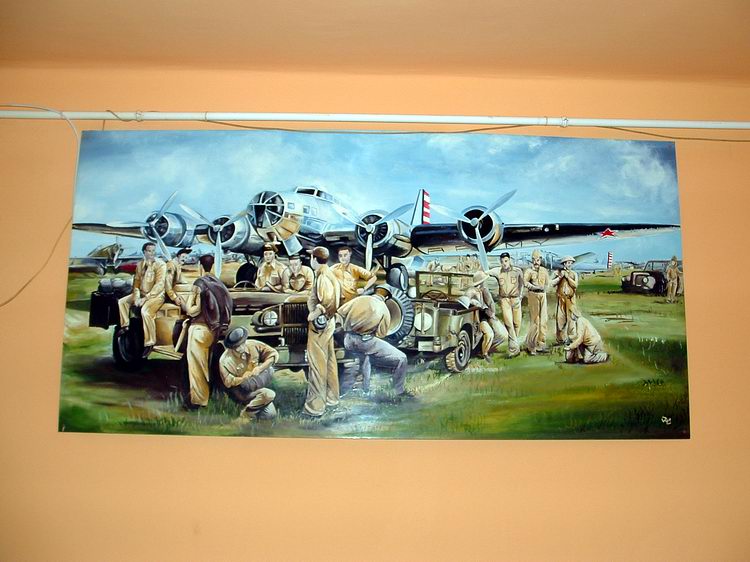 Bázakerettye - A névadó festmény a B-24 kocsmában. Amúgy kéktúra pecsételőhely