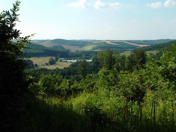 Kilátás a táborhelyről a Szági-víztárolóra