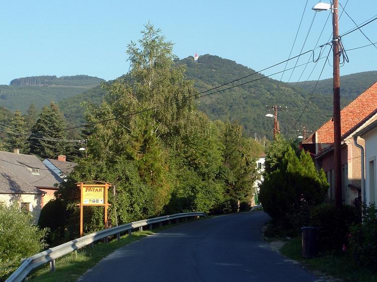 Velem village - In front of us towers the Szent Vid-hegy with the chapel on its peak