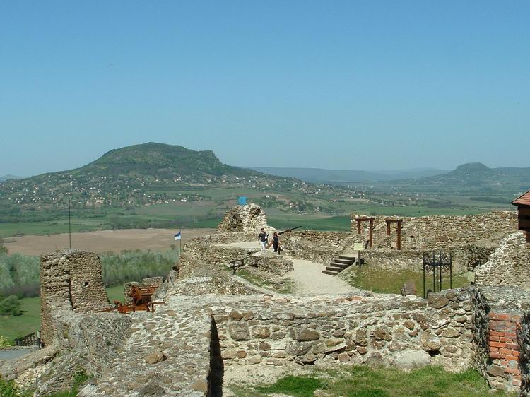 The view of Szent György-hegy taken from the ruins of Castle of Szigliget