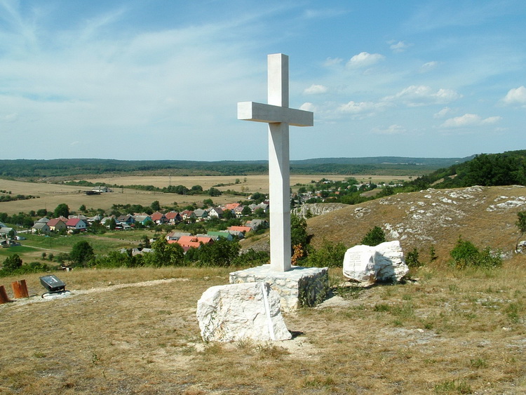 The view of Gánt village from the top of Meleges Hill