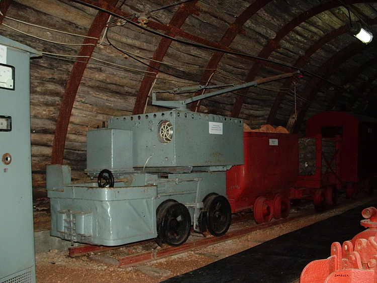 The Bauxite Mine Museum. You can see the electric train of the former mine in the picture.