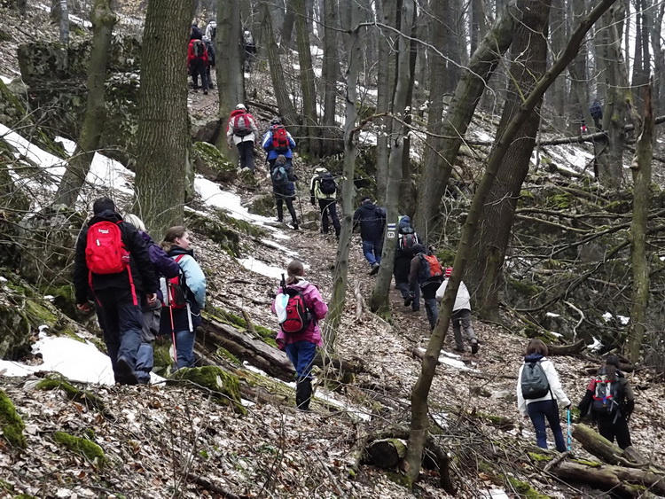 Hiker team in the Mária Gorge