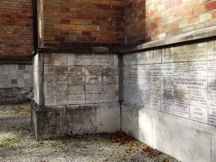 Thankgiving plaques on the wall of the church