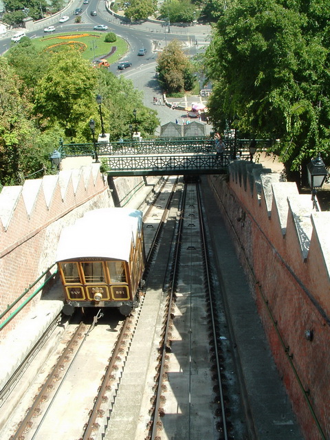 Budapest - A Budavári Sikló a felső végállomásáról nézve