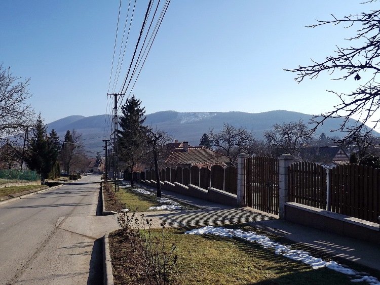 The panorama of Naszály Mountain taken from Szendehely village