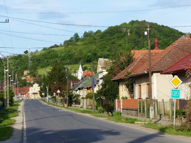 The main street of Bódvaszilas village
