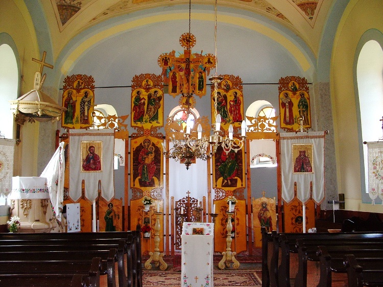 The altar of the Greek Catholic church in Tornabarakony