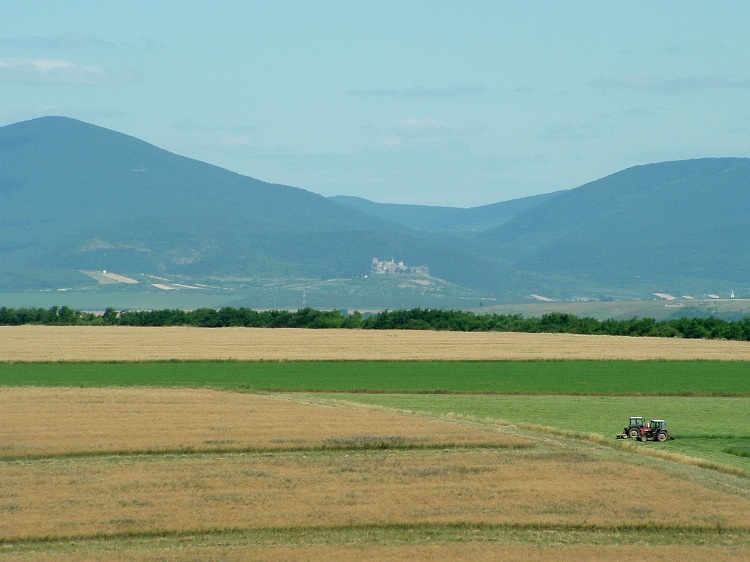 Even the far Castle of Boldogkő is visible from the last hill