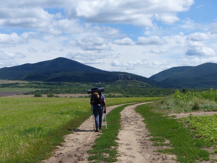 We walk towards Castle of Boldogkő on the last kilometer