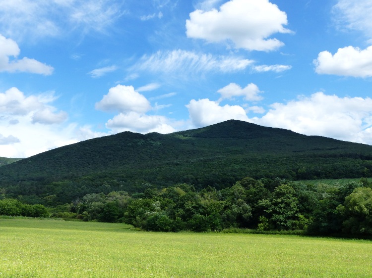 The Magoska Mountain stands behind the valley of Arka-patak Brook