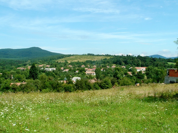 The view of Makkoshotyka village from the hillside