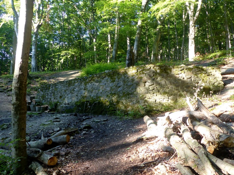 The wall of the Vár-forrás Spring