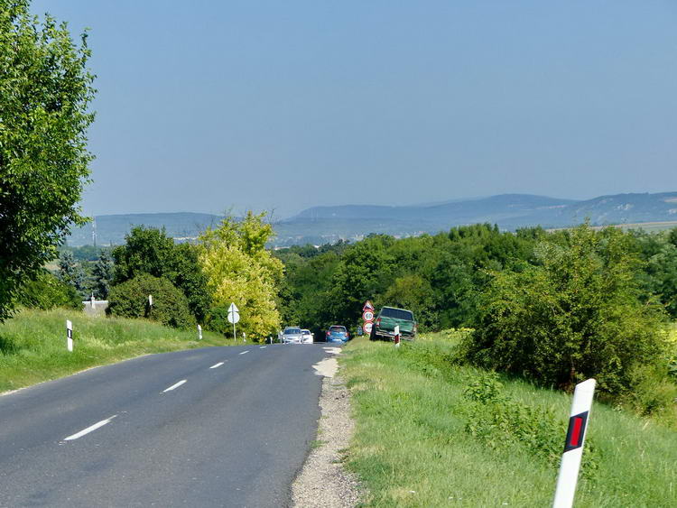 Itt kezdődik az alcsútdobozi arborétum kapujához vezető hosszú lejtő