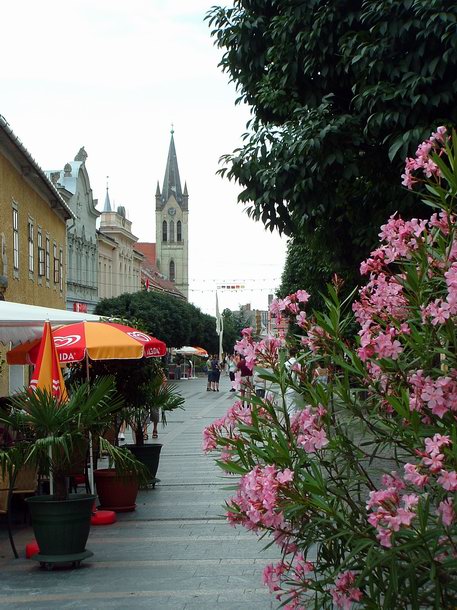 Keszthely sétálóutcáján, a Kossuth Lajos utcán