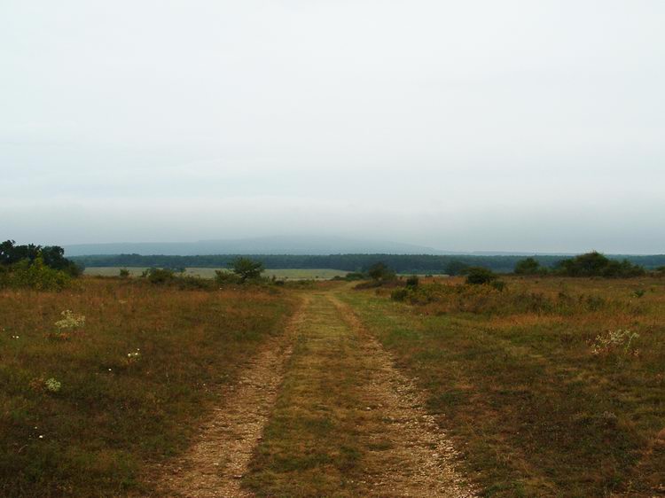 A mezőkről megpillantottam a ködbe burkolódzó Kab-hegyet