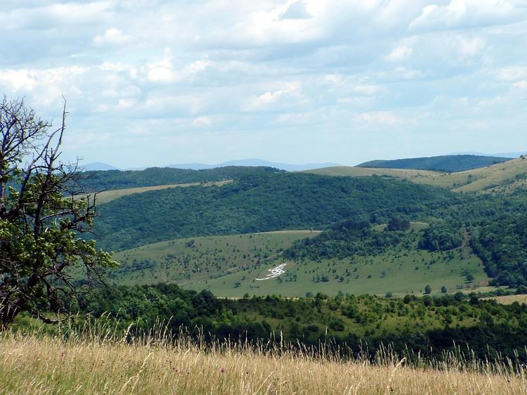 A távolban feltűnt a kövekből kirakott hatalmas szalamadra