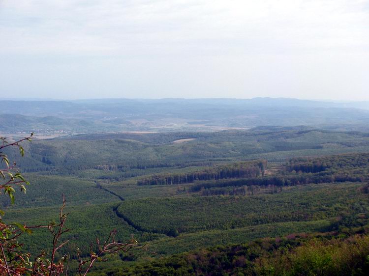 Kilátás a Szamár-kőről a Zagyva völgyére