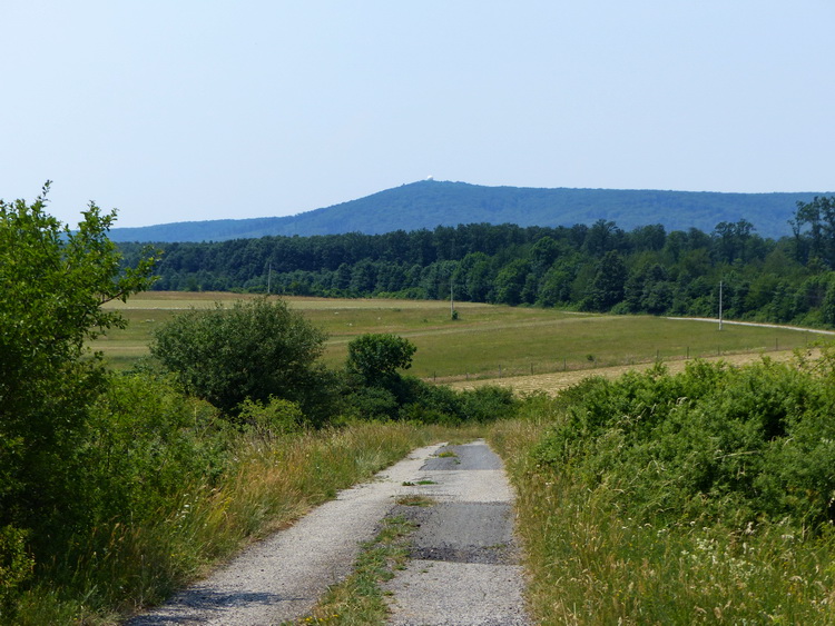 We can see the Kőris Mountain in the distance