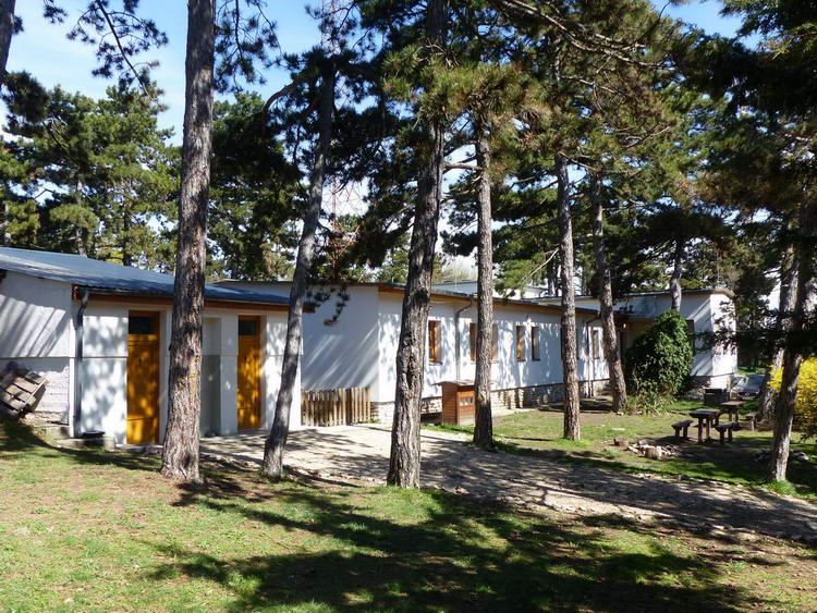 A turistaház épülete