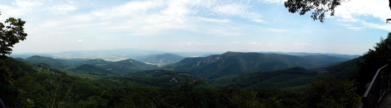 Panoramic view from Dobogókő to the Danube and the Börzsöny Mountains