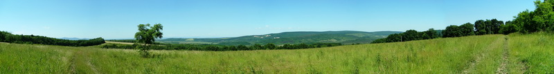 Panoramic view from the fields above Felsőpetény village