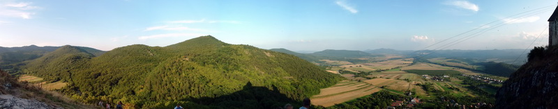 Panoramic view from Castle of Füzér to the Zemplén Mountains 1