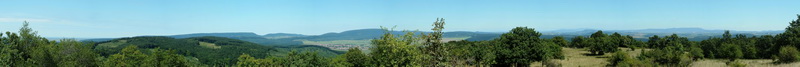 360-degree panorama from the top of Somlyó Hill to the Gerecse Hills