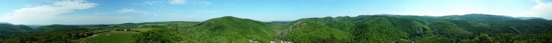 360-degree panorama from the lookout tower of Major-tető Hill