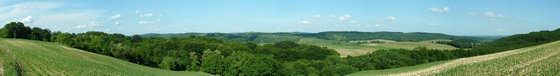 Borsfa - Panorámakép a falu feletti gerincről a környékre